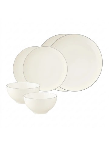 Seltmann Weiden 6er Set Basic-Set Savona Grey Line creme in creme
