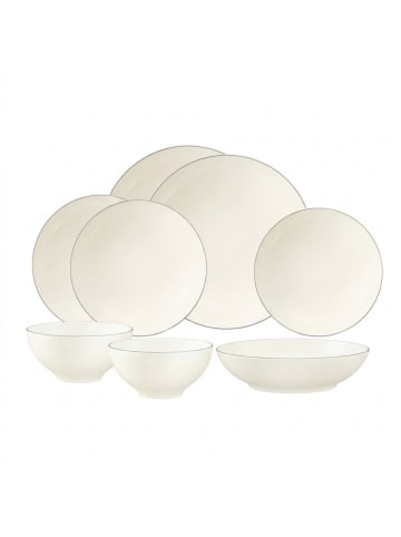 Seltmann Weiden 8er Set Einsteiger-Set Savona Grey Line creme in creme