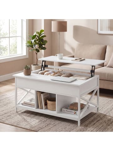 VASAGLE Couchtisch Daxton in Weiß - (B)100 x (H)62 x (T)60 cm