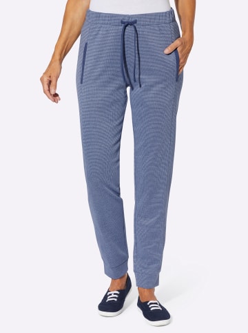 Sieh an! Jersey-Hose in jeansblau-ecru-meliert