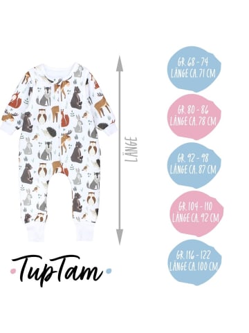 TupTam Baby Schlafsack mit Beinen und Ärmel ganzjährig in weiß/bronze