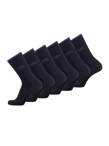 Camel Active 6 Paar Basic Socken aus biologischer Baumwolle – Schwarz, Grau und Blau in Navy