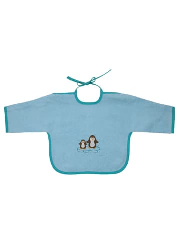 Wörner Ärmel-Lätzchen - Stickerei Pinguine - Ei in blau,motiv