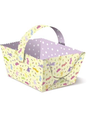 Buntpapierfabrik Ludwig Bähr Henkelkörbchen 13x7x9cm Packung mit 5 Stück Motiv 19