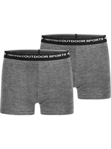 Normani Outdoor Sports Normani Outdoor Sports 2er Pack Herren Merino Boxershorts Unterhose in Grau