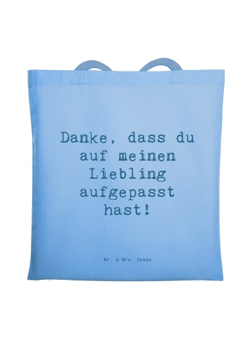 Mr. & Mrs. Panda Uni Tasche Spruch Dank an Hundesitter mit Spruch in Sky Blue