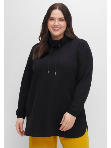 sheego Sweatshirt in schwarz