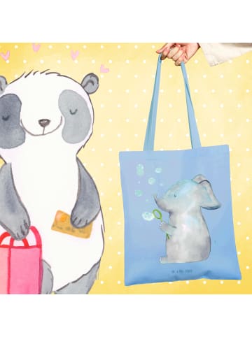Mr. & Mrs. Panda shopping tasche Elefant Seifenblasen ohne Spruch in Sky Blue