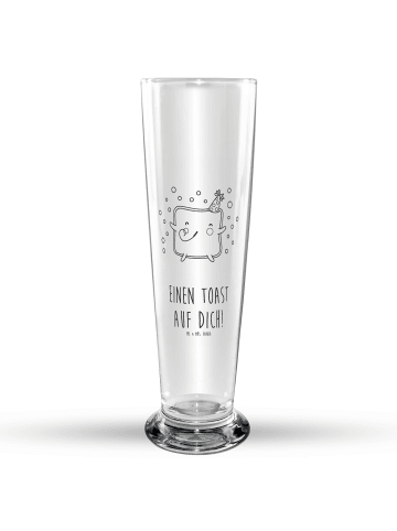 Mr. & Mrs. Panda Trinkglas Toast Party mit Spruch in Transparent