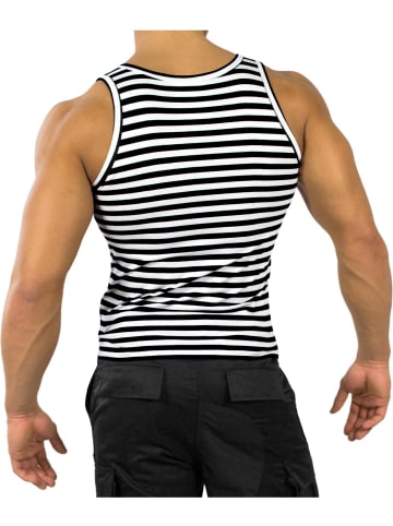 Normani Outdoor Sports Marine Tank-Top Wolgadelta in Schwarz/Weiß