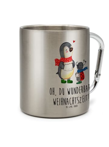 Mr. & Mrs. Panda Thermobecher Smörle Winterzeit mit Spruch in Silber