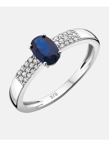 Diamant L'éternel Ring aus 375 Weißgold mit Diamant mit Saphir