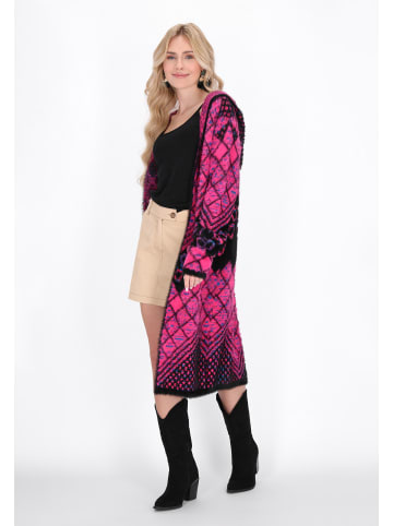 IZIA Women Cardigan in black multicolor