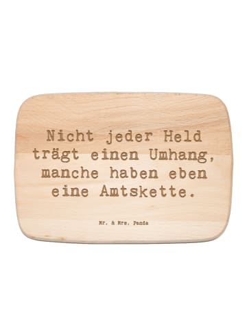 Mr. & Mrs. Panda Küchenholzbrett Spruch Bürgermeister Held mit S... in Transparent