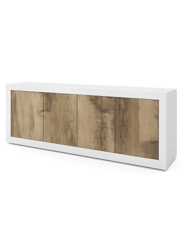 CALICOSY Buffetschrank INITIAL in Weiß - (W) 207 x (H) 86 x (L) 43 cm