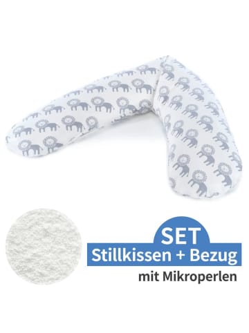 Theraline Stillkissen Das Original mit Mikroperlen-Füllung in weiss,grau,motiv