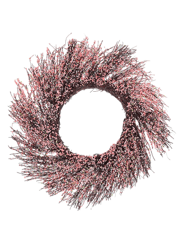 Beliani Kranz GALLETAS in Braun/Rosa/Grün - (W) 50 x (H) 50 x (L) 6 cm Horizontal