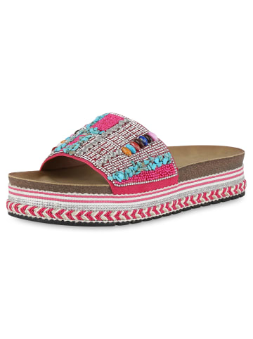 VAN HILL Pantoletten Amber in Fuchsia