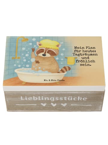 Mr. & Mrs. Panda Aufbewahrungsbox Waschbär Design mit Spruch in Weiß