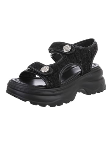 Ital-Design High-Heel Sandalette in Schwarz