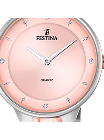 Festina Analog-Armbanduhr Festina Mademoiselle silber, rosé mittel (ca. 31mm)