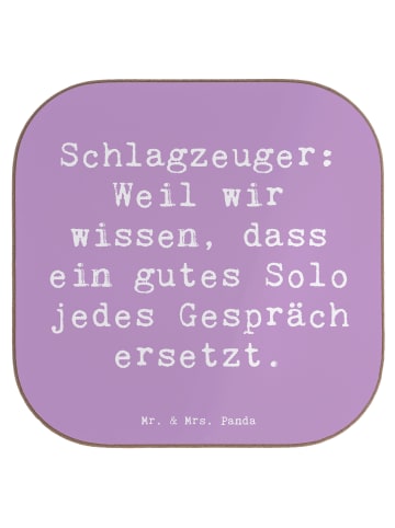 Mr. & Mrs. Panda Untersetzer für Gläser Spruch Schlagzeug Solo m... in Lavendeltraum