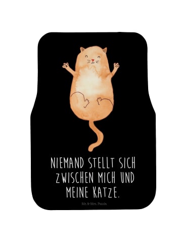 Mr. & Mrs. Panda Auto-Fußmatte Katze Umarmen mit Spruch in Schwarz