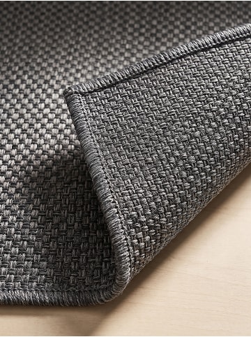 KADIMA DESIGN Läufer Uni flachgewebt pflegeleicht Wohnzimmer Flur Esszimmer in Anthrazit