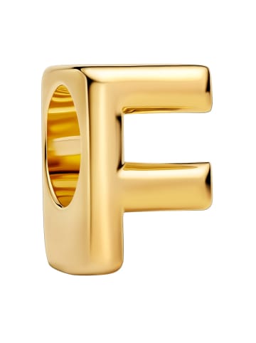 Pandora Mini-Charm Buchstabe F Goldfarben
