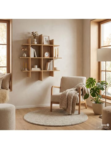 home24 Furniertes Tassenregal SONDEY Typ A in Tanne