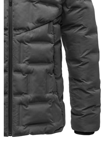 Humy Winterjacke mit Kapuze in Dunkelgrau