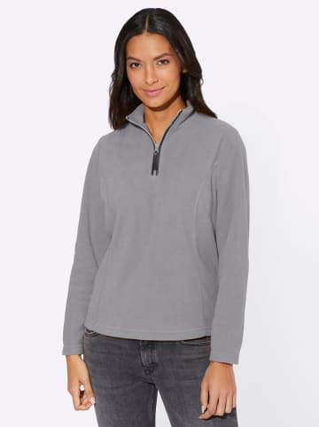 WITT WEIDEN Fleece-Shirt in steingrau