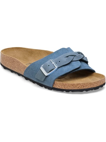 Birkenstock Sandale Pula Braided Suede Leather in Hellblau