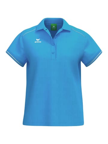 erima Damen Poloshirt in curacao/weiss