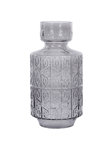 Beliani Blumenvase DIKELLA in Grau - (W) 18 x (H) 33 x (L) 18 cm