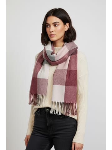 Faera Weicher Schal mit Fransen - Modischer Winter-Accessoire for Damen in Bordeaux