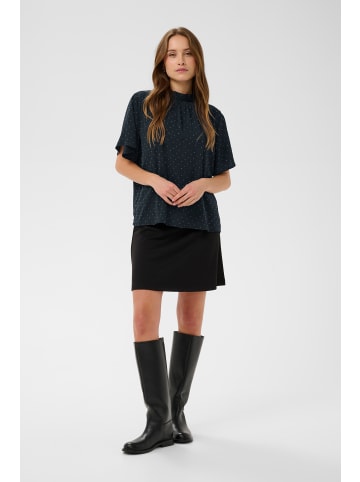 SAINT TROPEZ Kurzarm-Bluse NaileenSZ Gerade Passform in Black