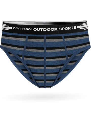 Normani Outdoor Sports Herren Slipper Bendigo in Navy/Schwarz/Grau