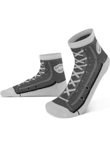 normani 4 Paar Socken im Schuh-Design in Grau