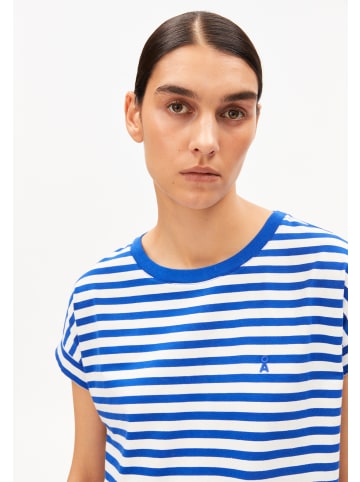 armedangels T-Shirt Idaara in blau weiß