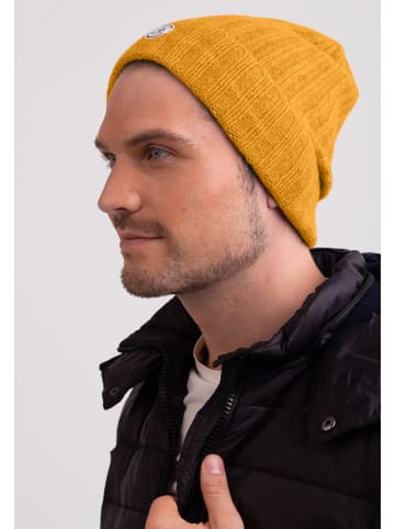 CASH-MERE.CH Bio Rib Mütze in Senfgelb