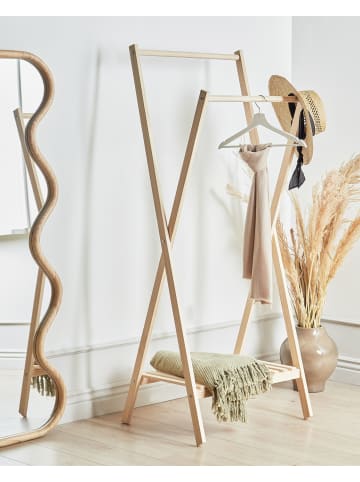Beliani Kleiderständer DENVER in Braun - (W) 64 x (H) 155 x (L) 47 cm