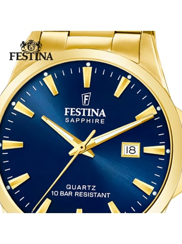 Festina Analog-Armbanduhr Festina Swiss Made gold groß (ca. 41mm)