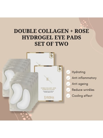 ErthSkin Doppelkollagen + Rosenhydrogel-Augenpads
