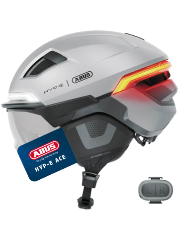 ABUS Fahrradhelm HYP-E ACE in gleam silver