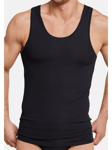 Schiesser Unterhemd / Tanktop Cotton Essentials Authentic in Schwarz