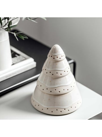 like. by Villeroy & Boch Windlicht Baum Winter Glow in Beige ø 14,6 cm in beige