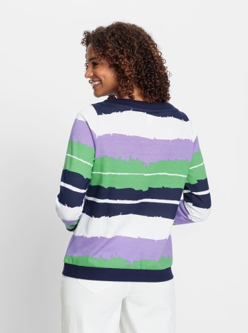 WITT WEIDEN Sweatshirt in ecru-marine-bedruckt