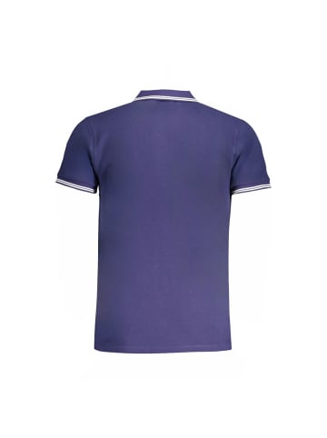 cavalli CLASS Blaues Baumwoll-Polohemd