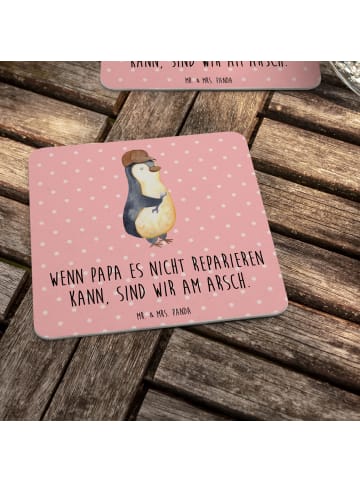 Mr. & Mrs. Panda Becheruntersetzer Wenn Papa es nicht reparieren... in Rot Pastell